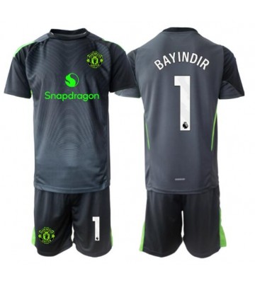 Manchester United Altay Bayindir #1 Goalkeeper Replica Away Stadium Kit for Kids 2025-26 Short Sleeve (+ pants)